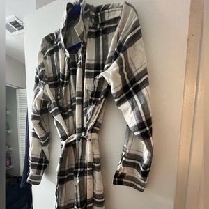 American eagle plaid button up dress